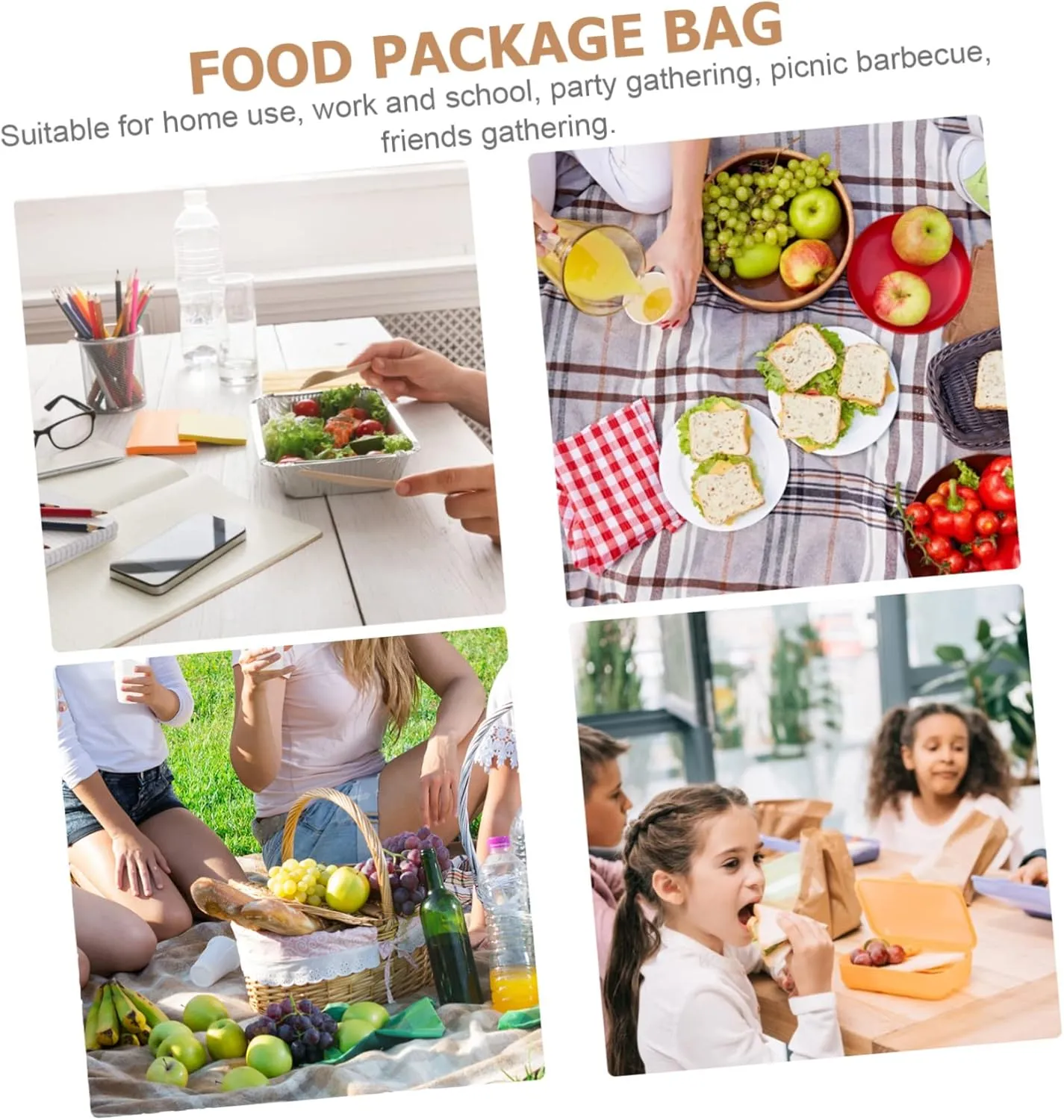 Zerodeko 1pc Insulated Food Storage Bag Portable Thermal Tote for Cake Pizza Seafood Multi Purpose Insulation Pouch with Zipper Design Keeps Food Warm Fresh