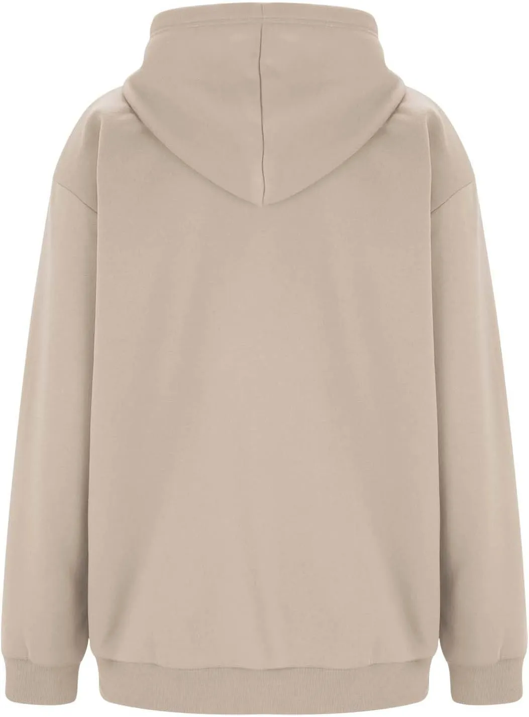 Zip Up Hoodie Women Fleece Oversized Sweatshirt Hoodies Casual Drawstring Hooded Sports Sweat Jackets with Pockets