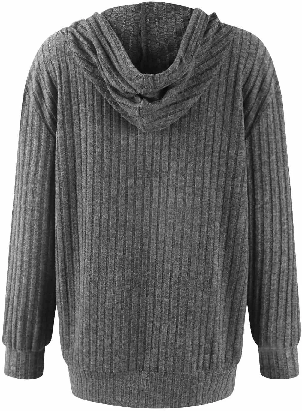 Zip Up Hoodie Women Oversized Zip Up Sweaters Casual Drawstring Lightweight Knit Athletic Zip Up Jackets with Pockets