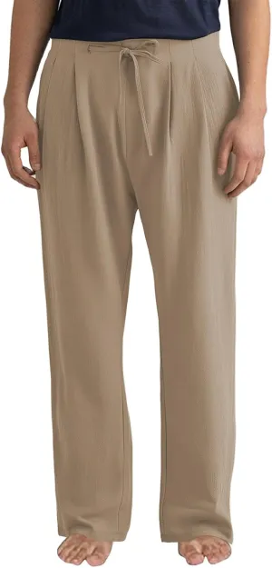 ZYXTIM Linen Casual Foraml Trousers for Men Elastic Waist Loose Smart Work Pants Plus Size Summer Hawaiian Travel Outfits