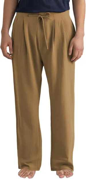 ZYXTIM Linen Casual Foraml Trousers for Men Elastic Waist Loose Smart Work Pants Plus Size Summer Hawaiian Travel Outfits